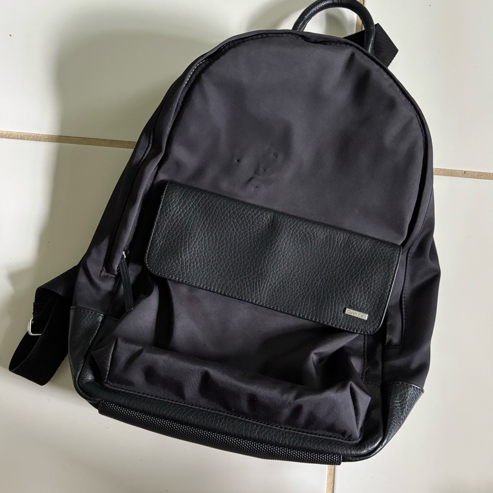 Calvin Klein Black Women's Backpack Sleek Classy Design Work School Travel